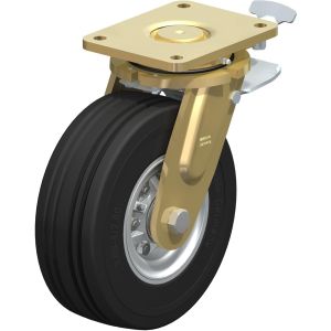 Heavy Duty Swivel Castor With Leading Brake And Directional Lock 250mm