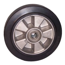 LAG 180mm Black Elasticated Rubber Wheel with Bearings | LAG Wheels ...