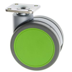 Twin Wheel Furniture Castors Green