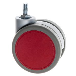 Twin Wheel Furniture Castors Red