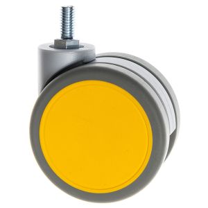 Yellow Twin Wheel Furniture Castors