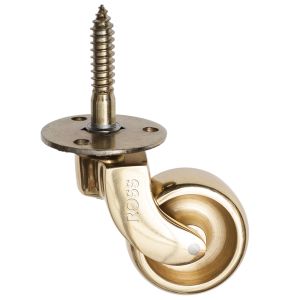 Antique Brass Furniture Castors Brass Wheel (4 Pack)