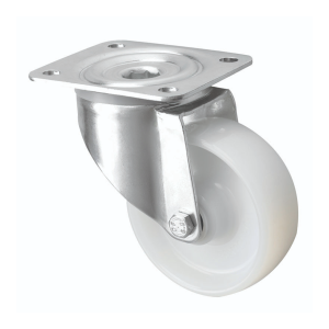 125mm Swivel Castors White Nylon Wheel