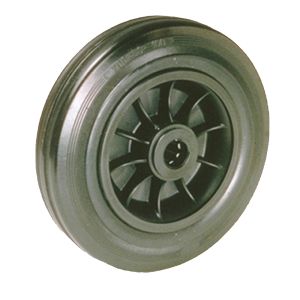 LAG 100mm Black Elasticated Rubber Wheel