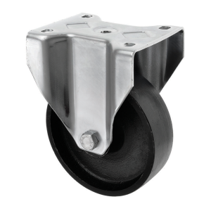 200mm Fixed Heavy Duty Cast Iron Castors 800kg