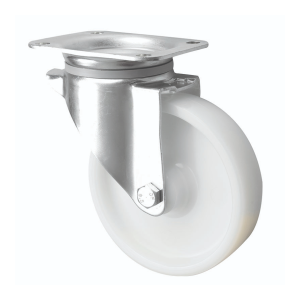 160mm Swivel Industrial Castors White Nylon Wheel