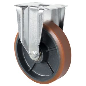 LAG 100mm Polyurethane Fixed Caster Wheel 450kg Load Capacity