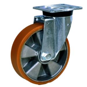 Heavy Duty Swivel Aluminium Castor 175mm Polyurethane Wheel