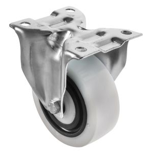 Noise reducing fixed castors 100mm wheel