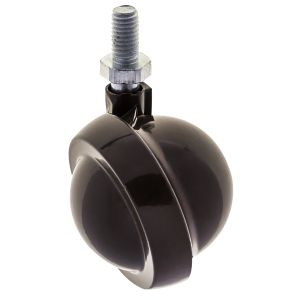 50mm Dark Brown Shepherd Casters with M8 Threaded Stem