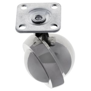 50mm Nickel Kenrick Shepherd Caster with Top Plate