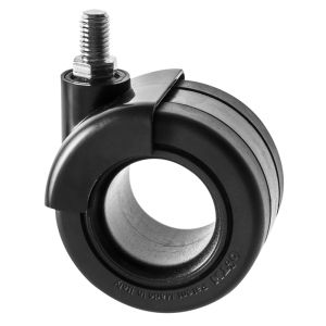 Contemporary Rubber Twin Wheel Castor Stem Fitting 