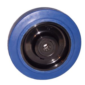 LAG 100mm Elasticated Blue Rubber Wheel with Roller Bearing