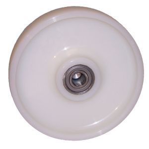 LAG White Nylon Wheel 80mm with Ball Bearings