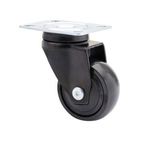 Soft Black Designer Swivel Castor 50mm 3C-Series