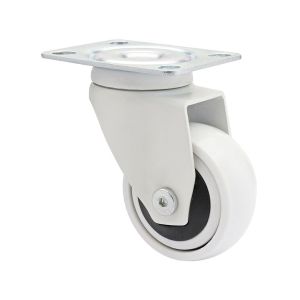 Soft White 50mm Bed Wheel Swivel Castor 3C-Series 