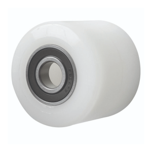 82mm x 70mm Nylon Pallet Roller with Bearing 20mm Bore 600kg Load