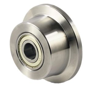 75mm Hardened Steel Single Flanged Wheels with ball bearings