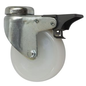 75mm Bolt hole Nylon Castors with Brake 