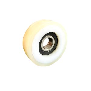 Polyurethane Guide Roller 80mm Diameter 20mm Ball Bearing