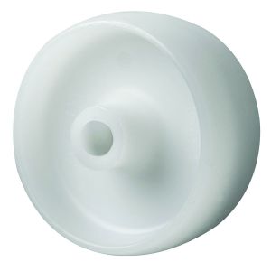 White Nylon Wheel 75mm x 12mm Plain Bore