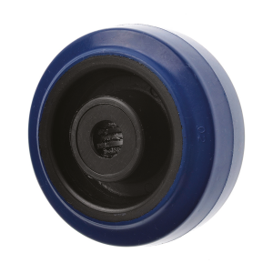 80mm Blue Heavy Duty Elastic Rubber Wheels