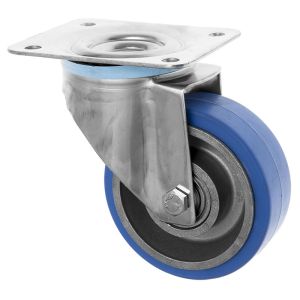 Stainless Steel Castor 100mm Swivel High Temperature Rubber Wheel