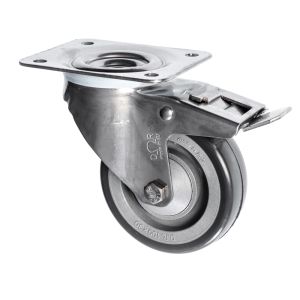 Stainless Steel Castor Electro Conductive 80mm Wheel with Brake