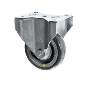 Electro Conductive Fixed Castors 80mm Polyurethane Wheel