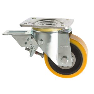 200mm Heavy Duty Castor with Brake Polyurethane Wheel 800kg