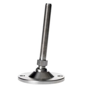 Bolt Down Stainless Steel Adjustable Feet 120mm Dia, M24 x 200mm 