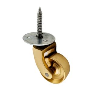 Brass Castor Wheel with Screw Fitting 25mm 1