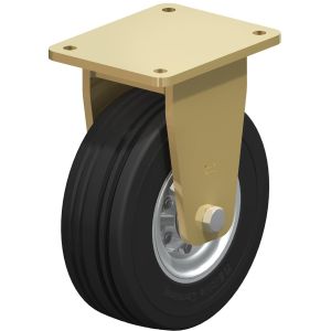 Heavy Duty Fixed Castor with Super Elastic Wheels 250mm Diameter