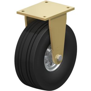 Heavy Duty Fixed Castor with Super Elastic Wheels 306mm Diameter