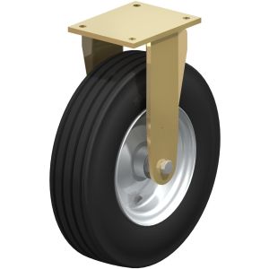 Heavy Duty Fixed Castor with Super Elastic Wheels 405mm Diameter