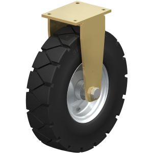 Heavy Duty Fixed Castor with Super Elastic Wheels 455mm Diameter