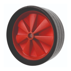 260mm Wide Tread Solid Rubber Trolley Wheel Black 