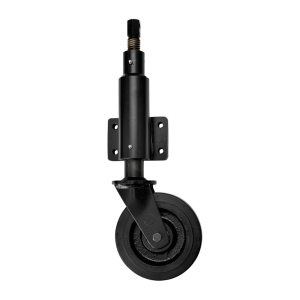 160mm Heavy Duty Jacking Castor Swivel Rubber Wheel 76mm Lift