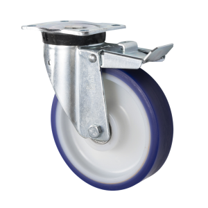 LAG 100mm Braked Stainless Steel Castor with Polyurethane Wheel