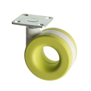 65mm Moebius Lime Green Furniture Castor Wheel with Plate