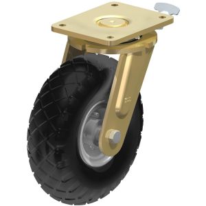 Heavy Duty Swivel Castor with Pneumatic Wheels and Directional Lock 300mm Diameter