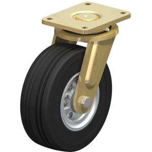 Heavy Duty Swivel Castor with Super Elastic Wheels 250mm Diameter