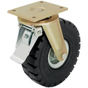 Heavy Duty Swivel Castor with Super Elastic Wheels and Directional Lock 306mm Diameter