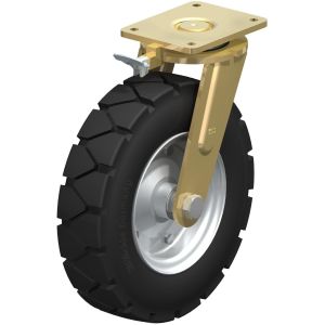 Heavy Duty Swivel Castor with Super Elastic Wheels and Directional Lock 405mm Diameter