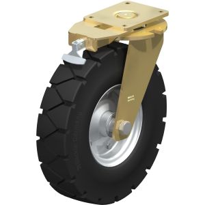 Heavy Duty Swivel Castor with Super Elastic Wheels and Directional Lock 455mm Diameter