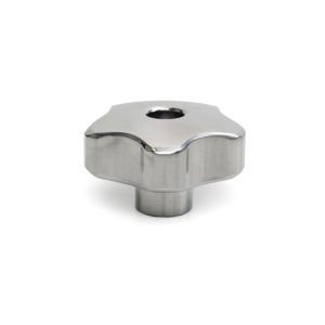 Aluminium Through Thread Handwheel Metal M6 x 40mm Diameter