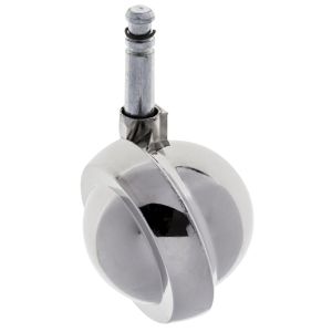 50mm Nickel Shepherd Caster with Peg & Socket