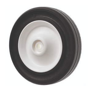 PD12512.7/38 Rubber Trolley wheel 125mm diameter 12.7mm bore polypropylene centre