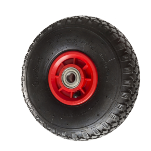 Pneumatic Trolley Wheels Diamond Tread 260mm Diameter with Ball Journal Bearings