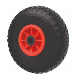 260mm Puncture Proof Pneumatic Wheel Red Plastic Centre